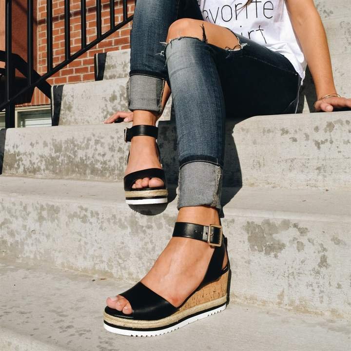 Women Open Toe Low Heel Holiday Sandals