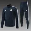 2024/2025 Real Madrid Long Zipped Jacket Training Suit Royal Blue Football Shirt 1:1 Thai Quality Set