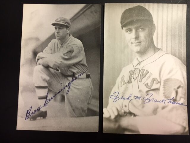 Bruce Cunningham Braves(D84) Signed Postcard-Sized Photo Poster painting 1920s Debut JSA Pre-cer