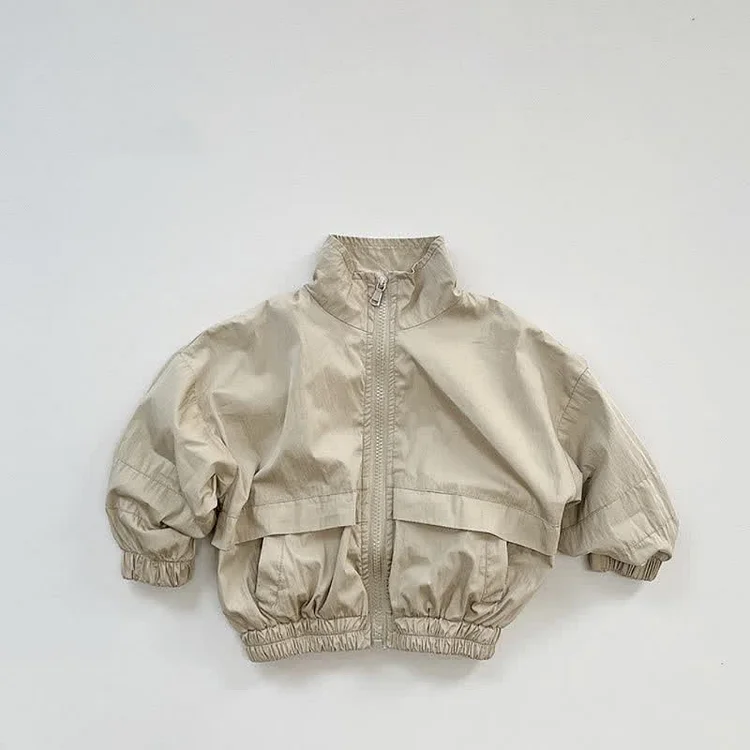 Toddler Boy Retro Stand Collar Jacket