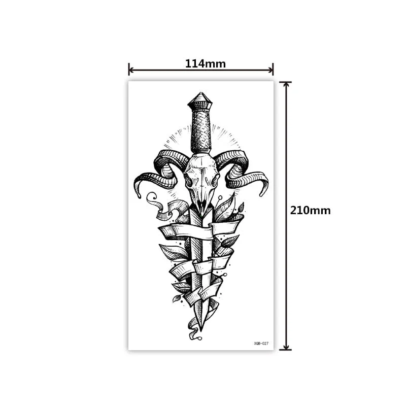 Full Arm Tattoo Sticker Creative Personality Small Full Arm Temporary Tattoo Original Waterproof Sweat Lasting Tattoo Sticker