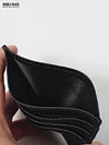 Top-Grain Cowhide Leather Simple One-Piece Card Holder | Exquisite and Compact, Multiple Card Slots for Portable ID Card Holder