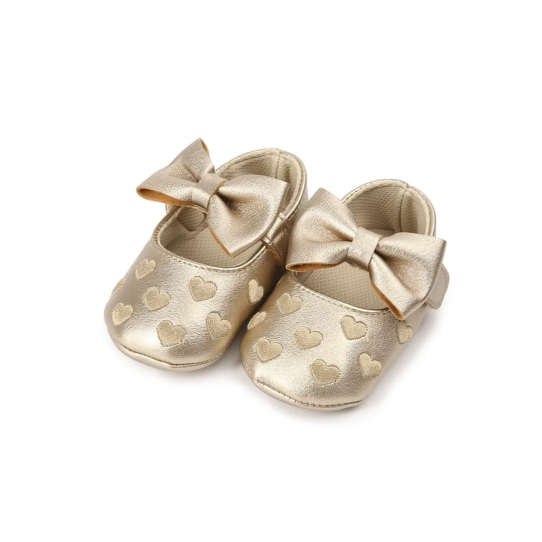 2020 Brand New Newborn Infant Baby Girls Boy Causal Shoes Crib Shoes 3 Style Leather Heart Print Hook Soft Sole Baby Shoes 0-18M