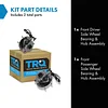 TRQ Front Wheel Hub & Bearing Pair Set for Trailblazer Envoy w/ABS 6 Lug