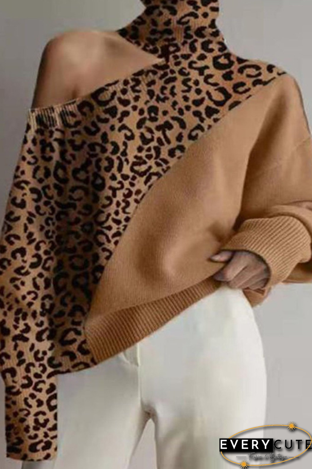 Casual Solid Hollowed Out Turtleneck Tops Sweater(3 Colors)