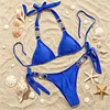 Crystal & Diamond Strappy Bikini Swimsuit Set by Inlyline