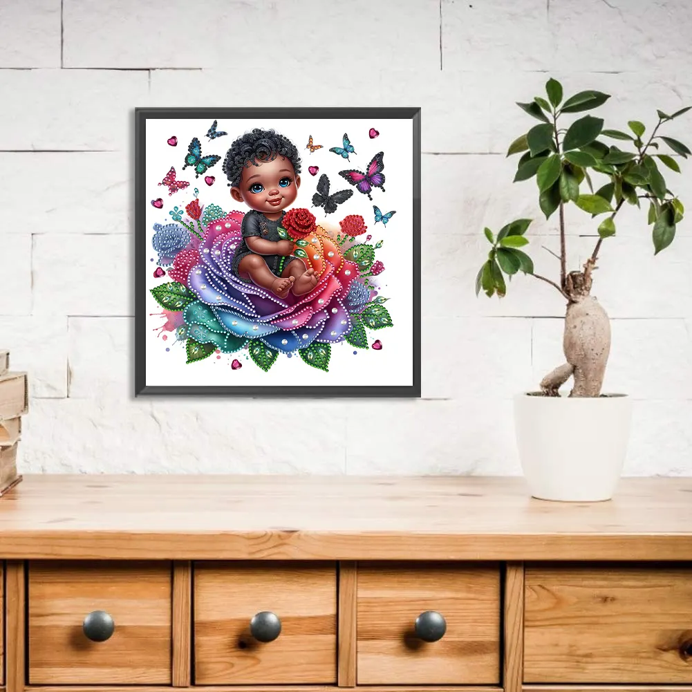 Diamond Painting - Partial Special Shaped Drill - Rose Child(Canvas|30*30cm)