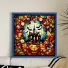 Glass Painting-Pumpkin Castle-11CT Stamped Cross Stitch 50*50cm/19.69*19.69in tapestrymarket