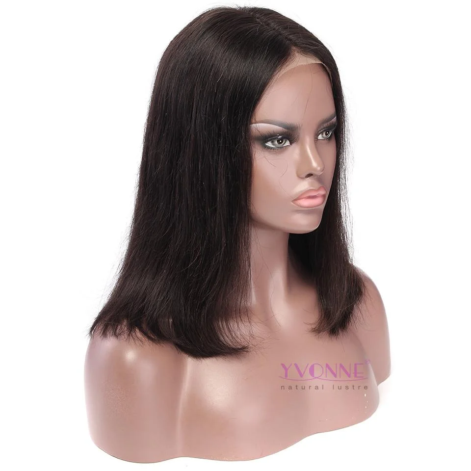 Yvonne Free Shipping 360 Lace Frontal BOB Wigs Brazilian Virgin Hair Natural Color Pre Plucked Hairline with Baby Hair