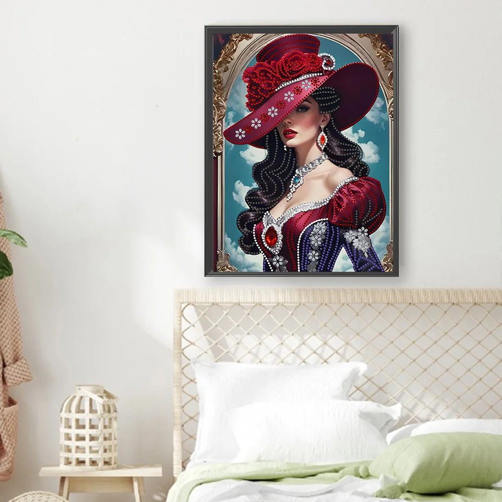 Diamond Painting - Partial Special Shaped Drill - Beauty(Canvas|30*30cm)