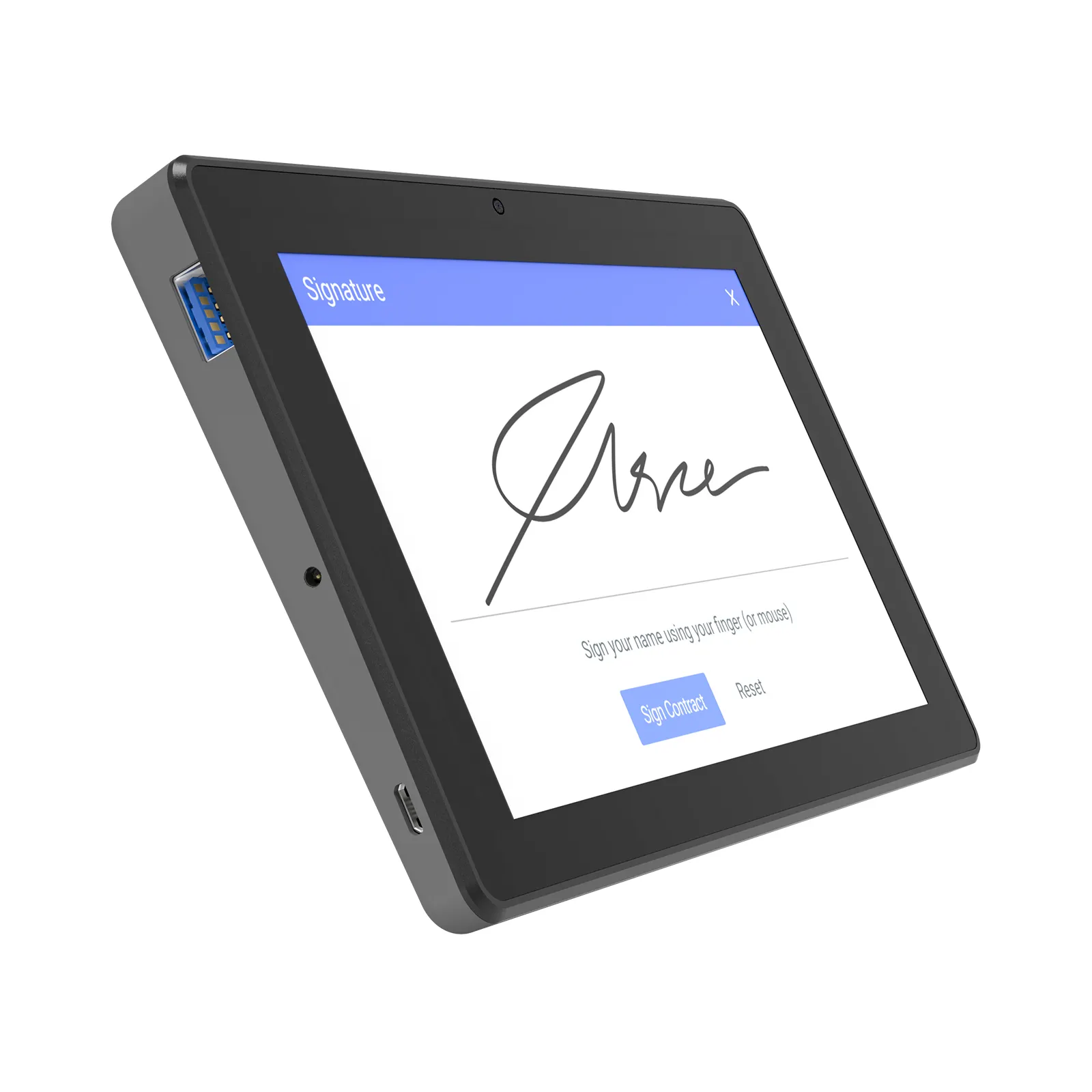 Signature Collection Tablet Custom Signature Tablet 7 Inch HD IPS Screen Quad-Core 2+16GB 2USB 2 ...
