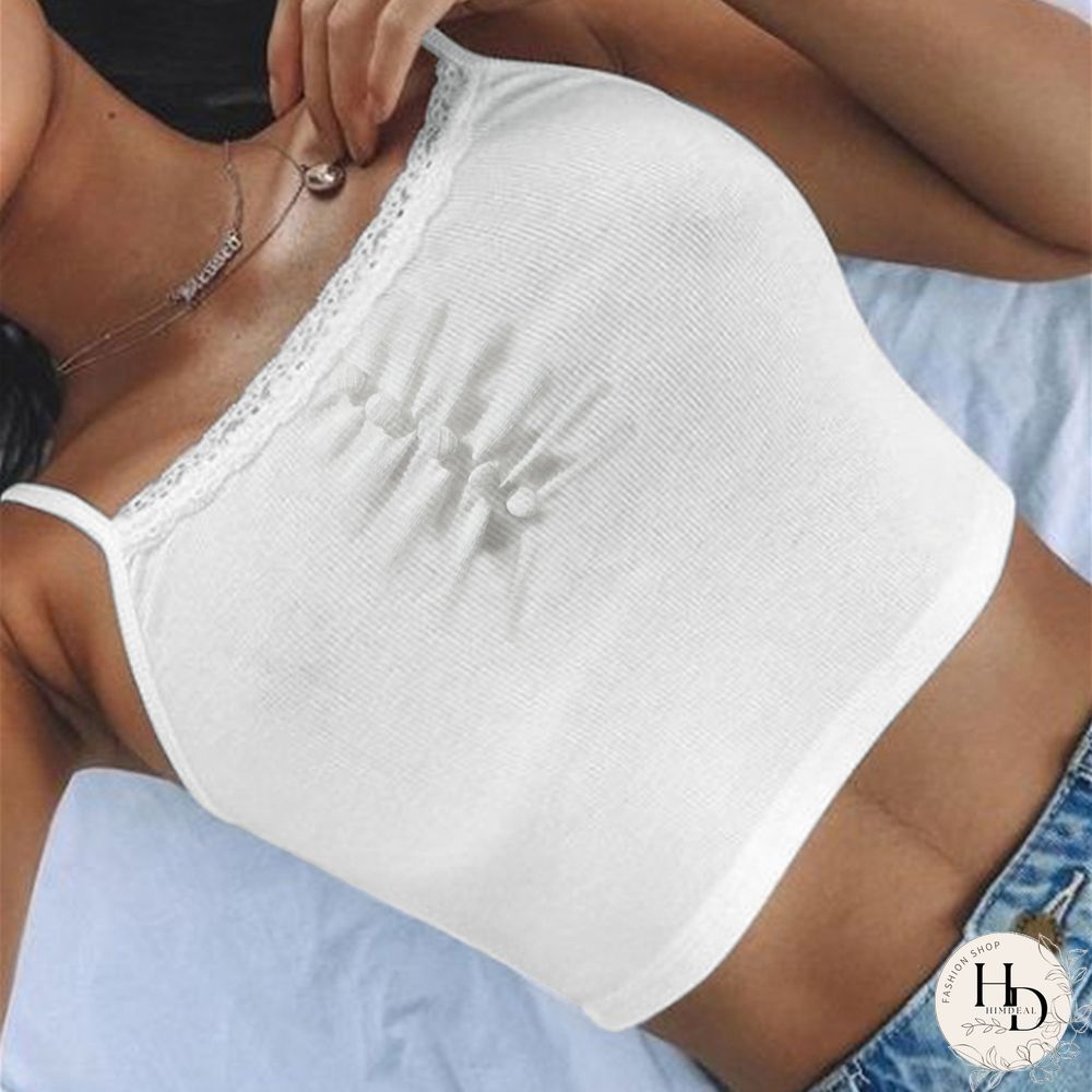 Streetwear Lace Patchwork Summer White Tank Top Women Home Y2K Fashion Leisure Outfit Basic Casual Crop Tops Kawaii Clothes