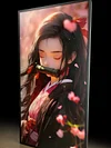 3D Decorative Paint of Light Guide Transformation Kamado Nezuko with LED - Demon Slayer: Kimetsu No Yaiba Decorative Painting - momo Studio