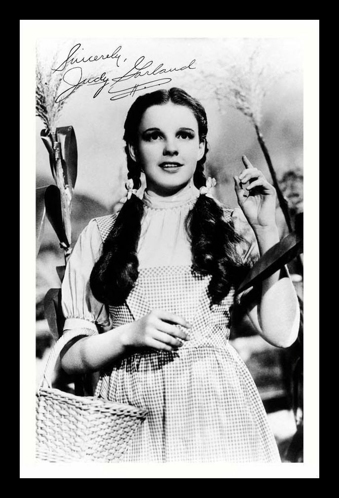 Judy Garland - The Wizard Of Oz Autograph Signed & Framed Photo Poster painting