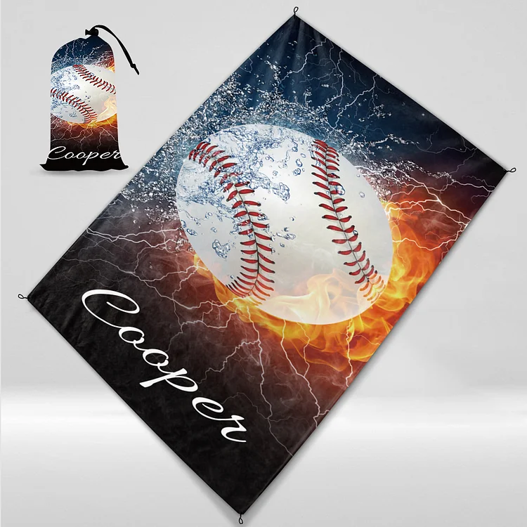 Personalized Baseball Outdoor Beach Mat,Picnic Mat|04