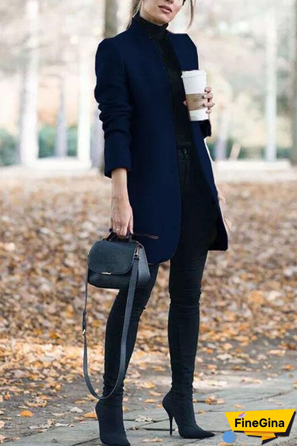 Stand Collar Barret Long Coat