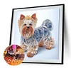 5D bricolage partiel forme sp&eacute;ciale foret diamant peinture kit d&eacute;cor chien30x30cm