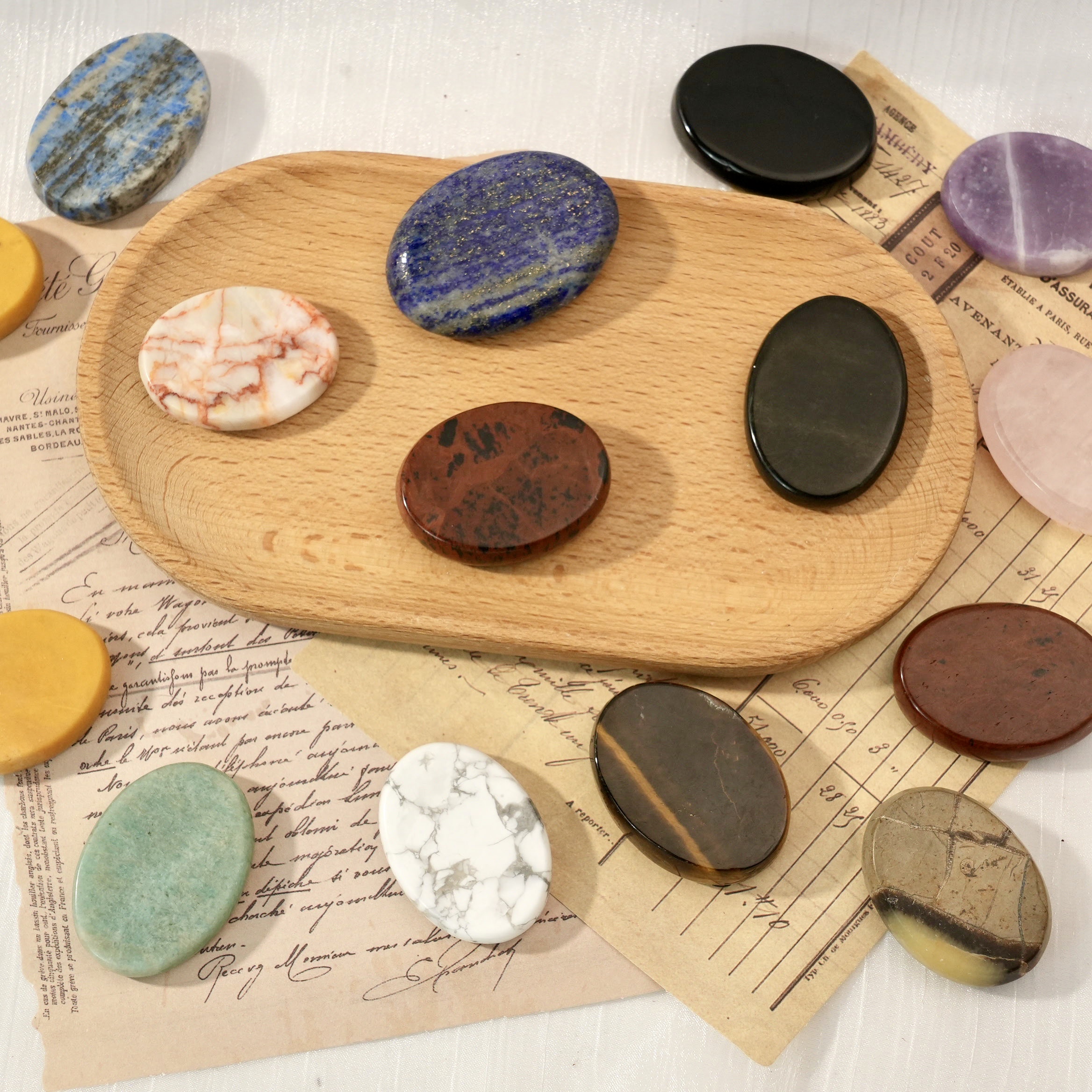 Mixed Crystal Worry Stone