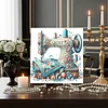(Framed)Diamond Painting -DIY Round Drill Sewing Machine with Frame(25x25cm)