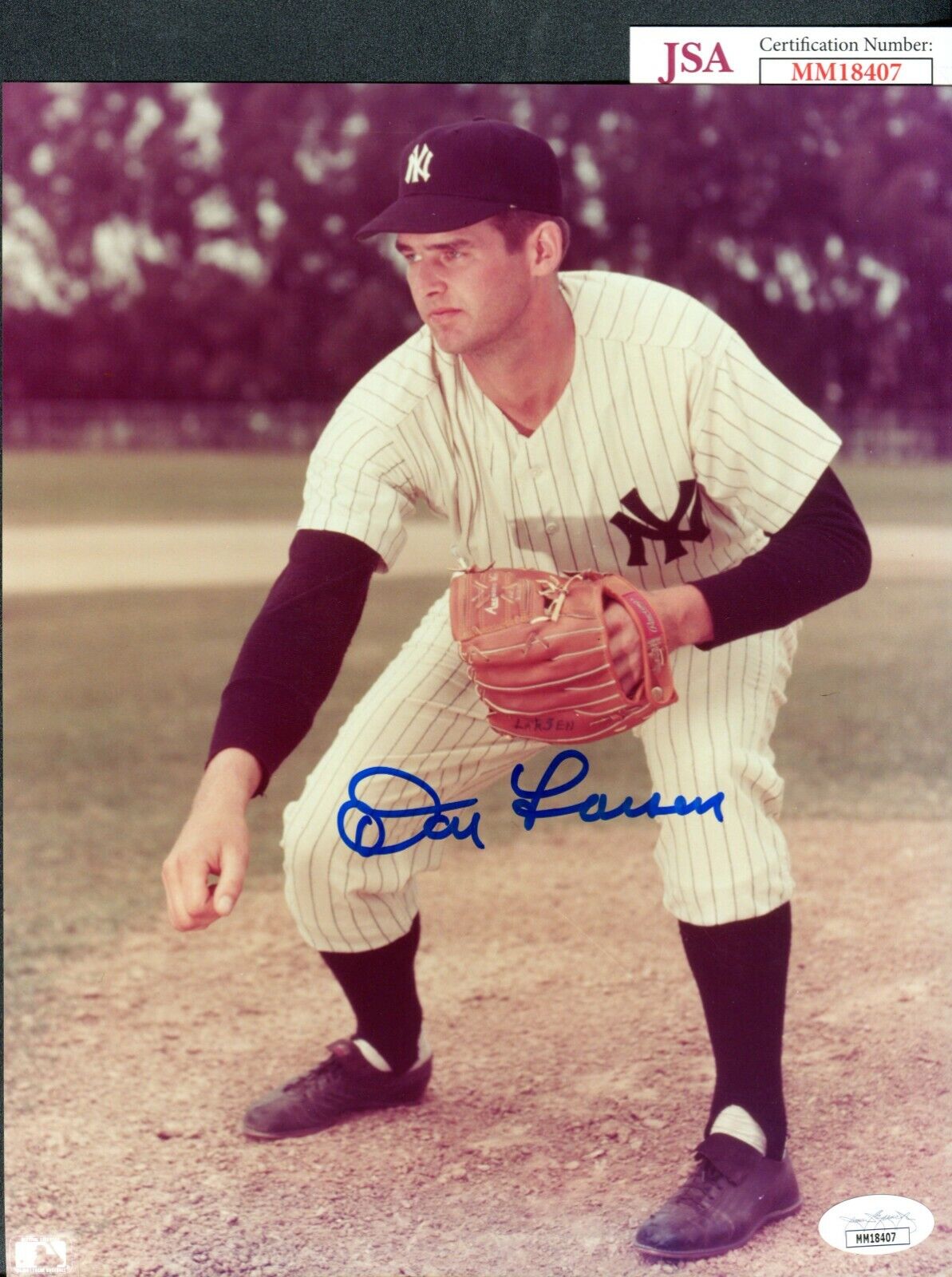 JSA Don Larsen Autographed Signed AUTO 8x10 Photo Poster painting New York Yankees TRB 615