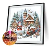 (50*50cm)Christmas House - Full Round Drill Diamond Painting