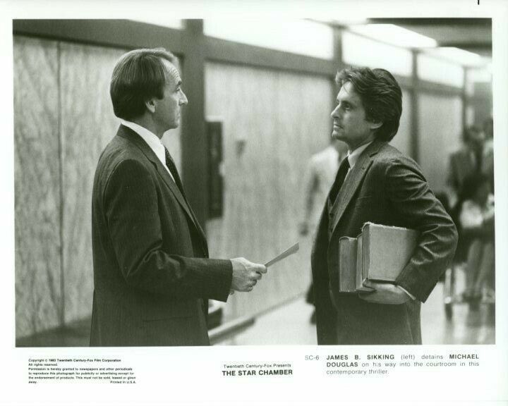 James B. Sikking Michael Douglas The Star Chamber Original Press 8X10 Photo Poster painting