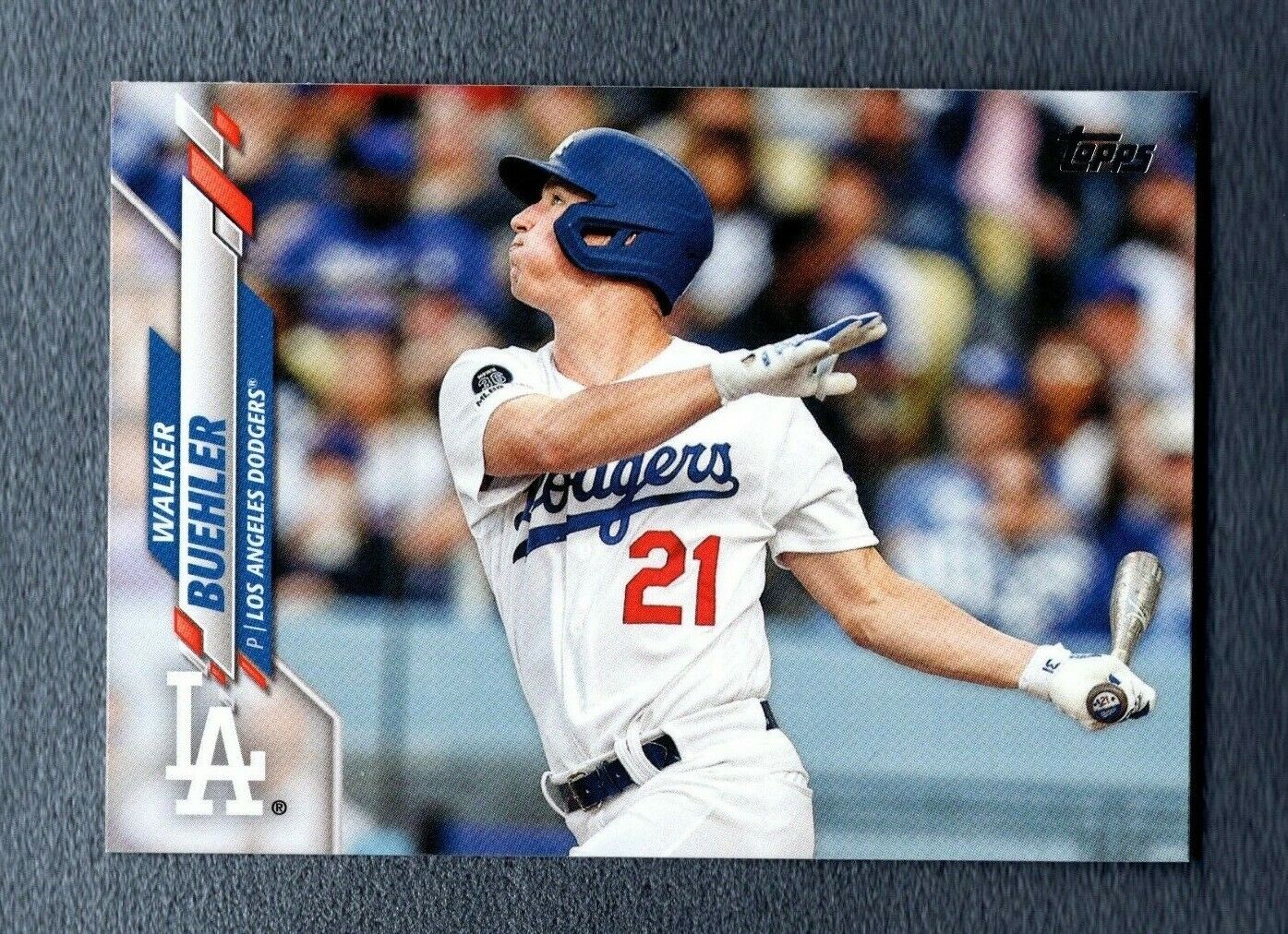 2020 Topps Base Set Photo Poster painting Variations #432 Walker Buehler batting A13 121