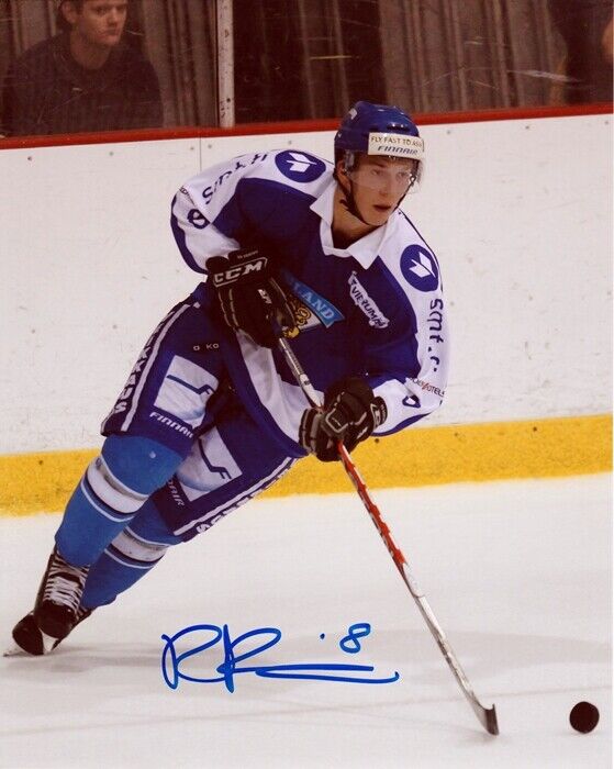 Rasmus Rissanen World Juniors Finland Autographed 8x10 Photo Poster painting CFS COA