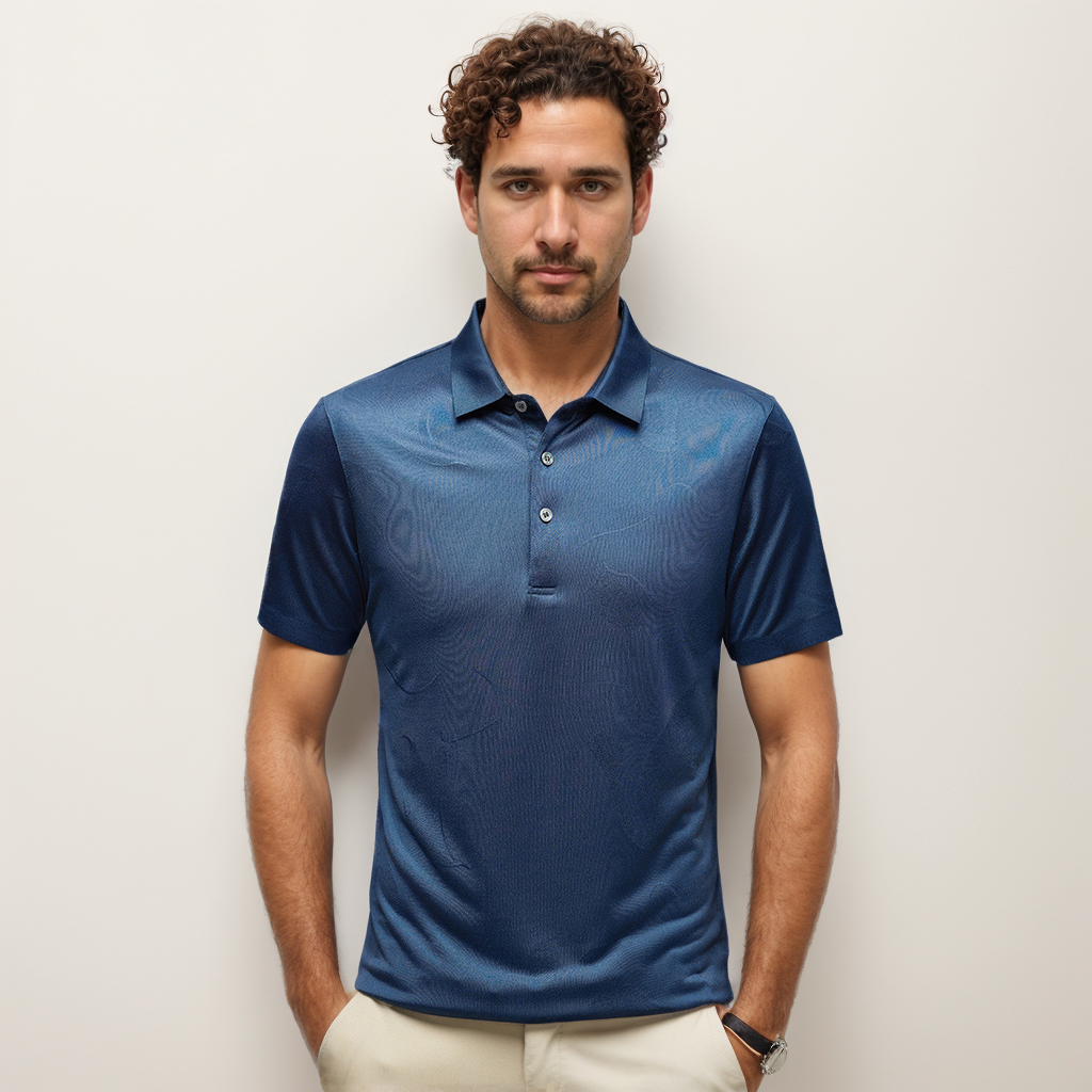 Acetate Men's Mulberry Silk POLO Shirt REAL SILK LIFE