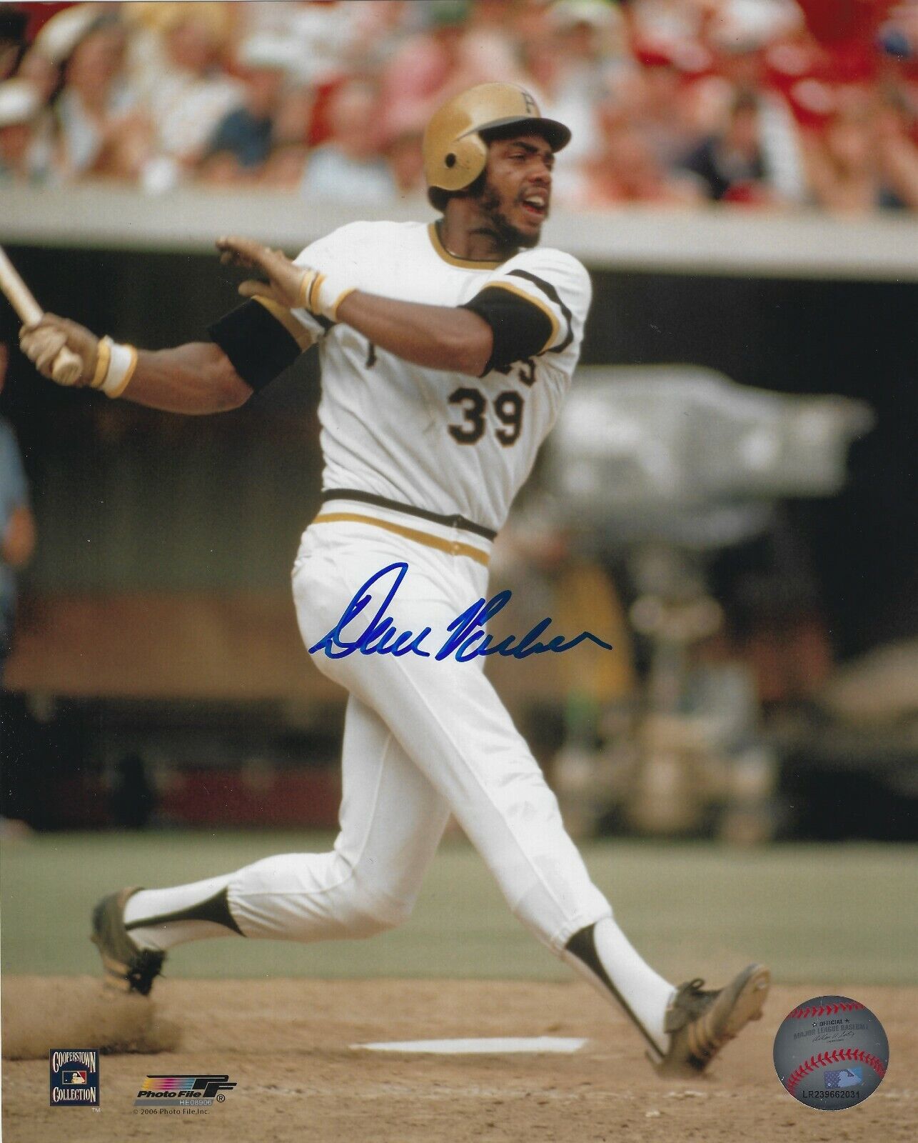 Autographed 8x10 DAVE PARKER Pittsburgh Pirates Photo Poster painting w/Show ticket