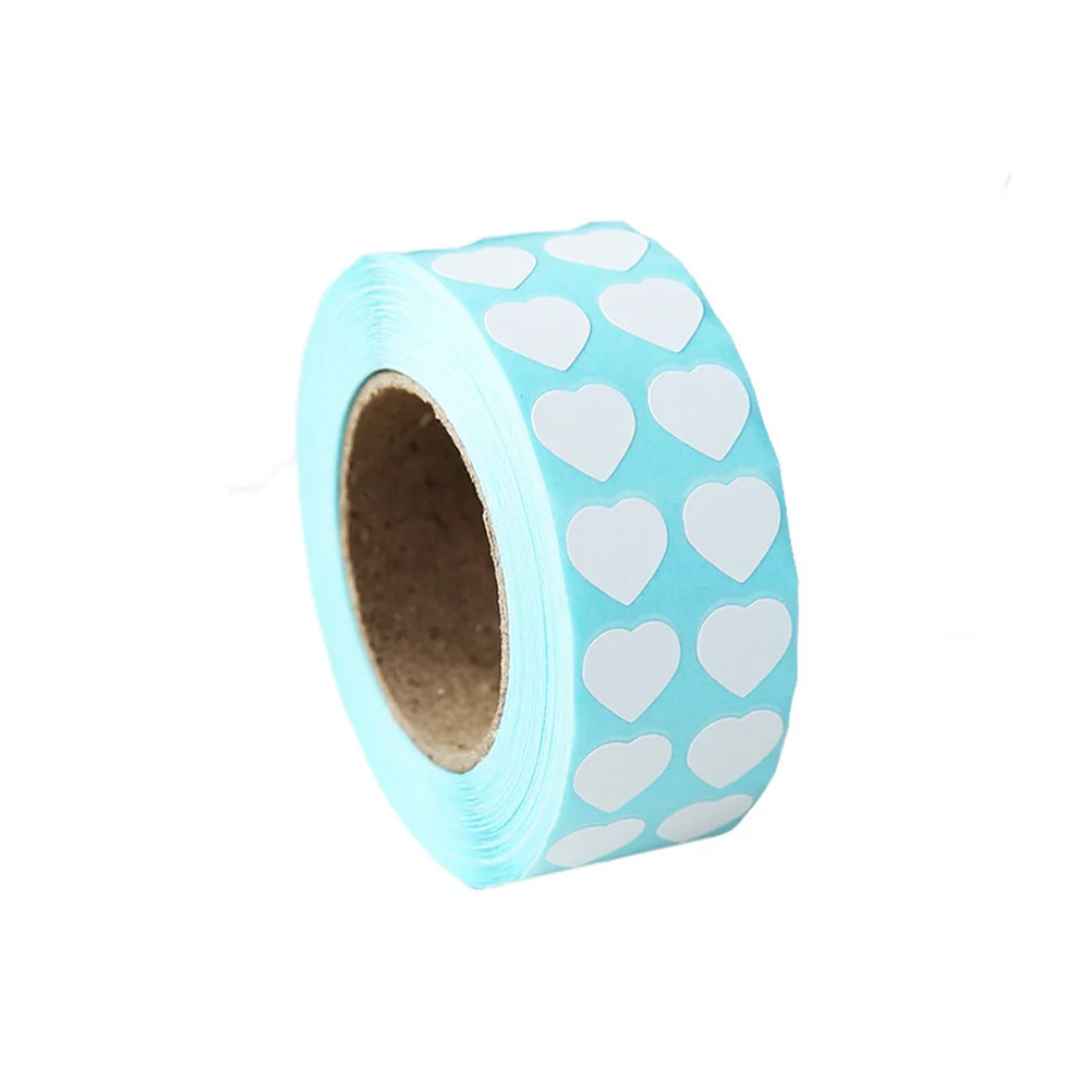 3000pcs/Roll Waterproof Adhesive Heart Shaped Thermal Paper Label Blank Print Stickers