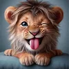 Lion-18CT Stamped Cross Stitch Kit(20x20cm)