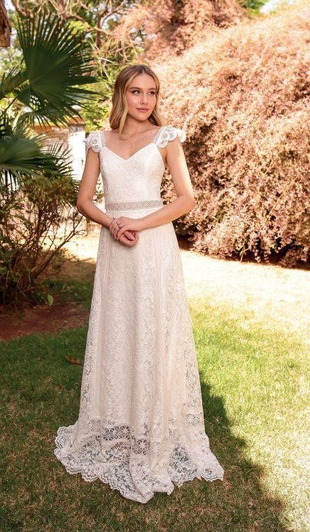 Promsstyle Promsstyle Lace fly sleeves low back maxi dress Prom Dress 2023