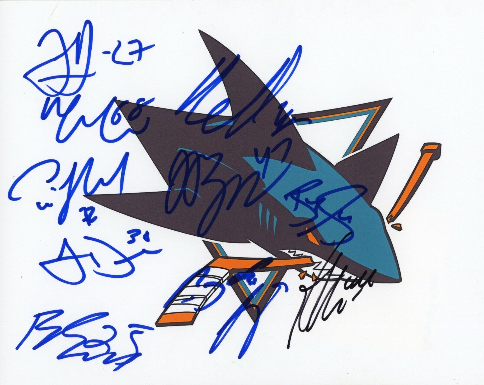 SAN JOSE SHARKS Team Signed x11 Authentic Hand-Signed TOMAS HERTL 8x10 Photo Poster painting