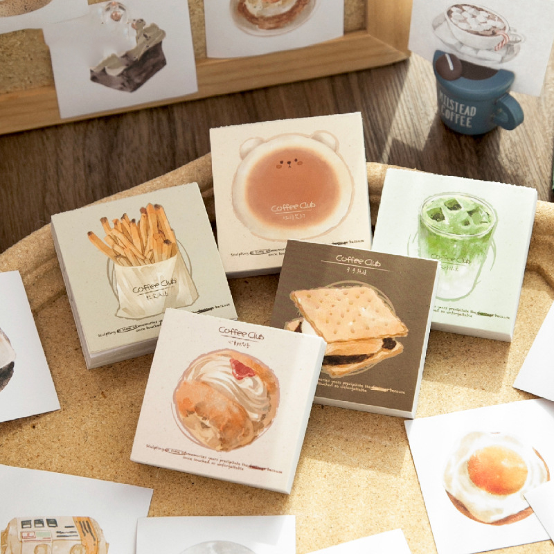 스티커 - 주말 커피 클럽 시리즈 빈티지 브레드 케이크