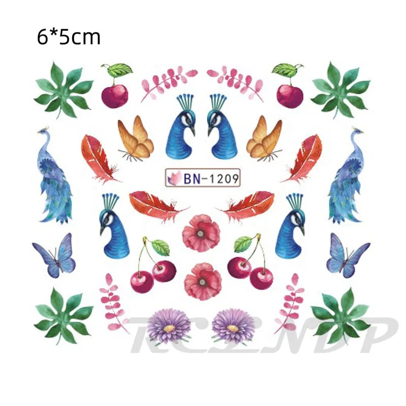 Nail sticker art decoration slider love heart adhesive design Water decals manicure lacquer accessoires polish foil