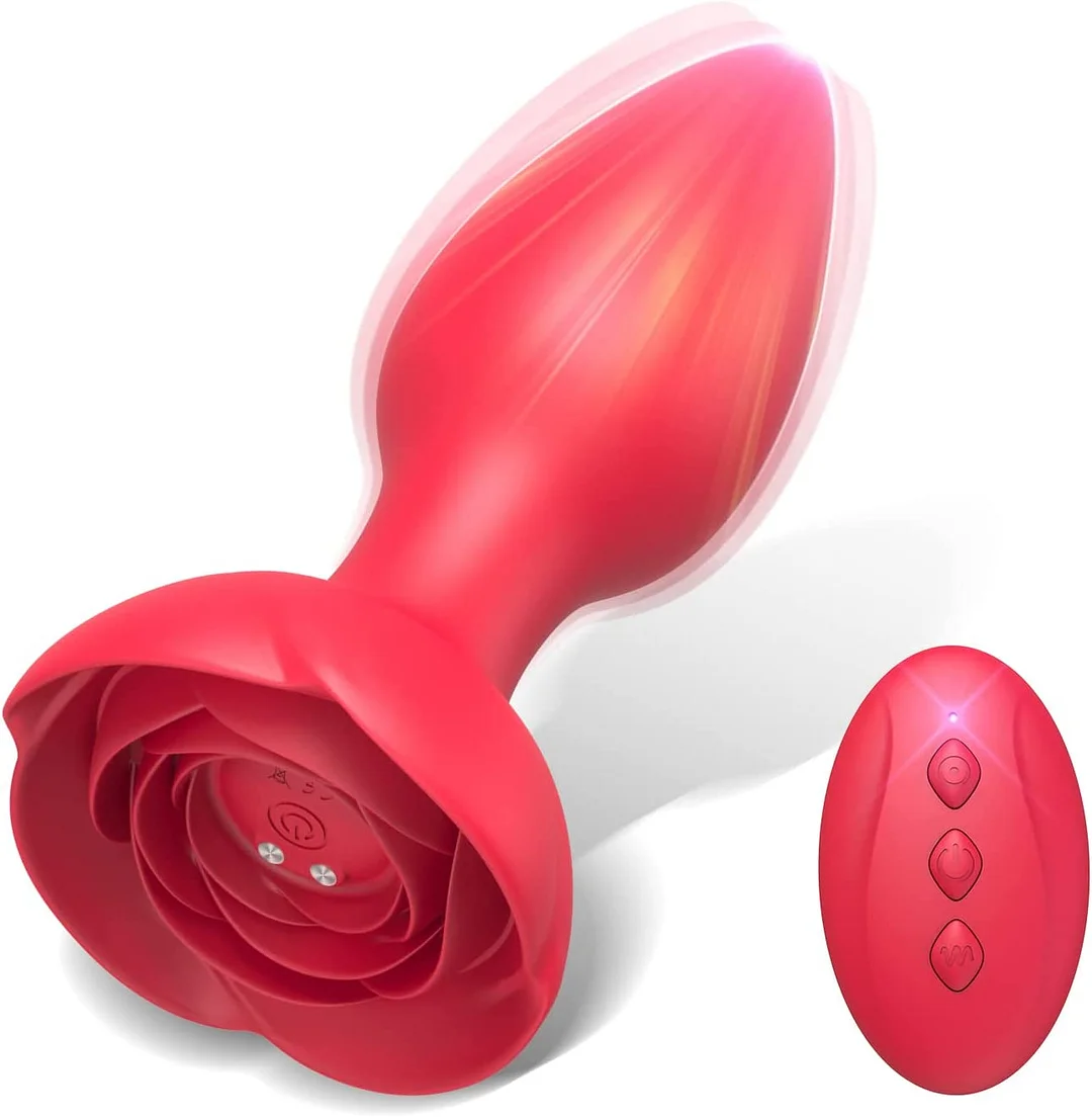 Rose magnetic remote control anal plug fun vibrator