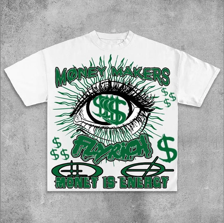 VChics Money Makers Graphics Fly Rich Printed Casual T-Shirt