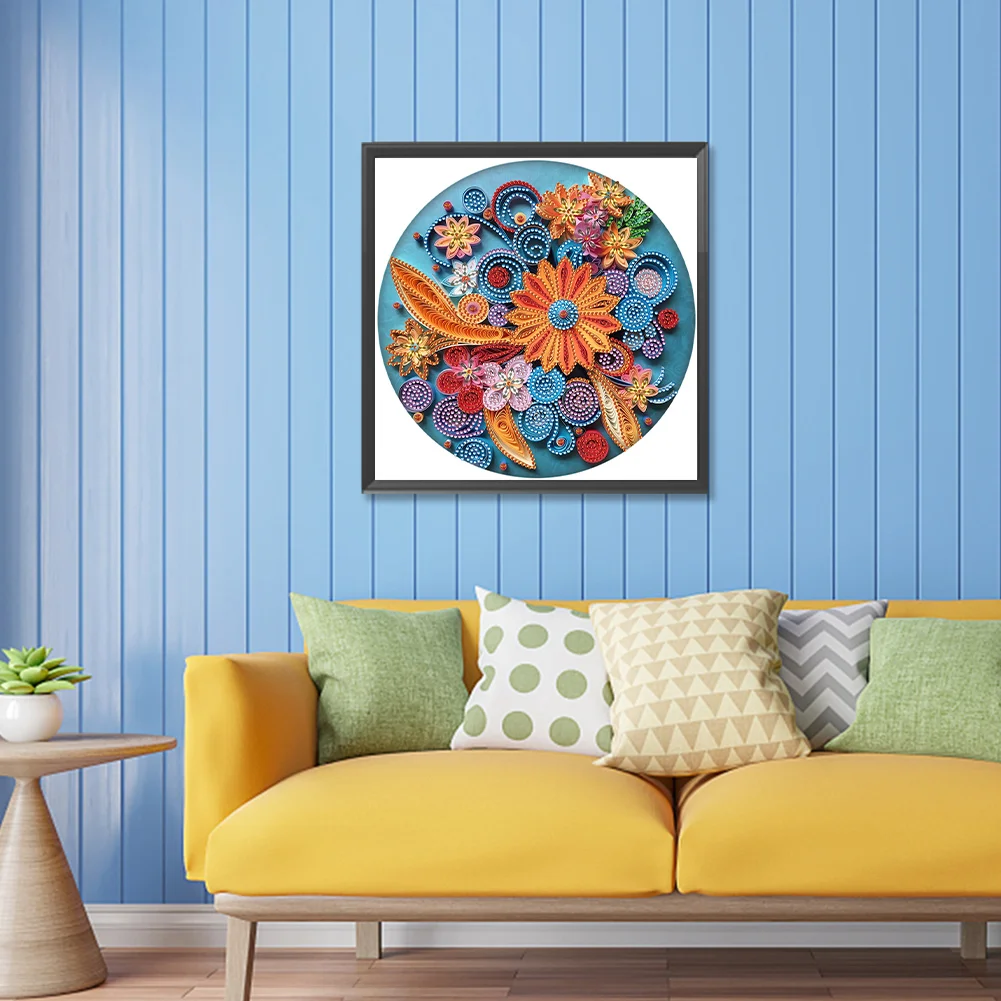 Diamond Painting - Partial Special Shaped Drill - Flower(Canvas|30*30cm)