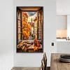 Diamond Painting - Full Round Drill - Window Autumn Scenery(Canvas|40*70cm)