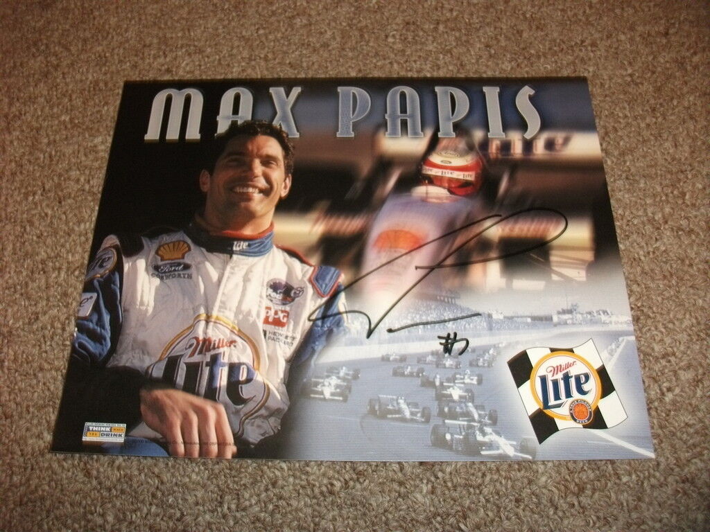 Max Papis Signed Indy Car Racing 8x10 Photo Poster painting