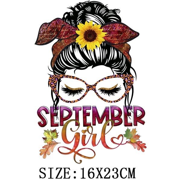 Fashion Girl Glitter Thermal Sticker DIY Washable Iron On Transfer For Clothing Beautiful Lady Patches On Clothes Applique Decor
