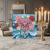 DIY Pearl Painting Love Rose with Frame for Home Wall Decor(25x25cm)