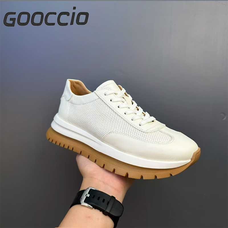 BC191 Cowhide Sneakers/Casual Shoes For Men GOOCCIO   