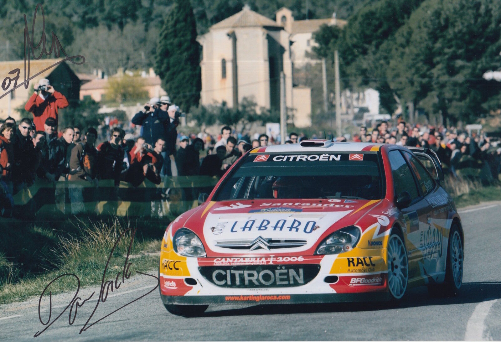 Dani Sordo and Marc Marti Hand Signed 12x8 Photo Poster painting Citroen Rally 4.