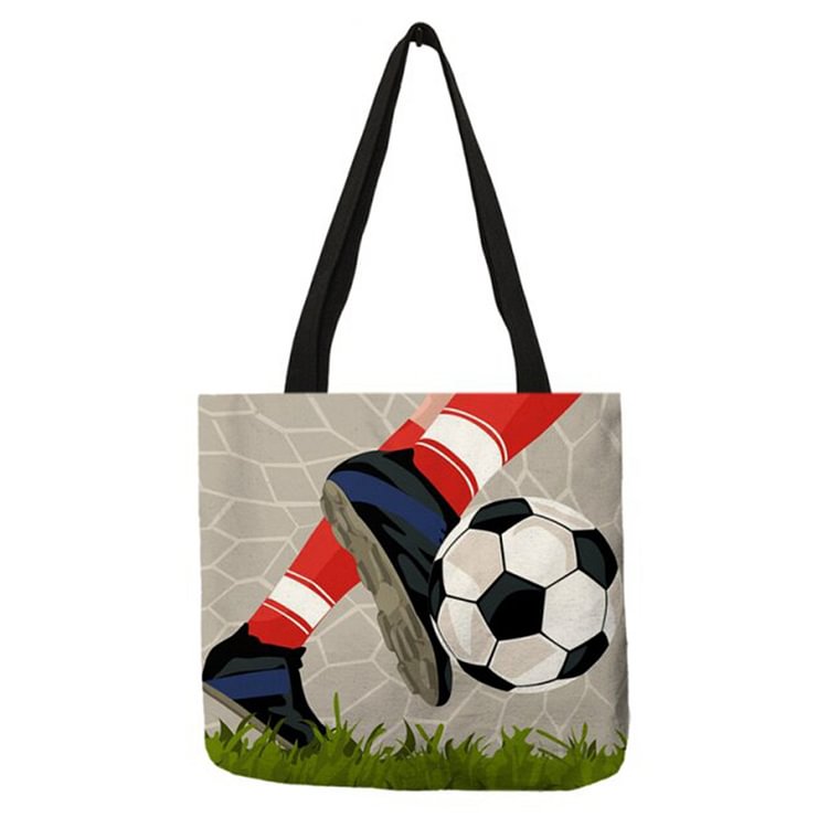 【ONLY 1pc Left】Linen Tote Bag - Football Soccer