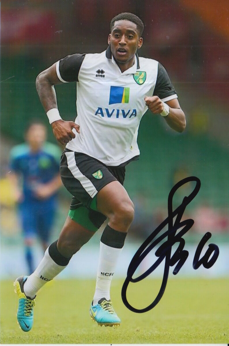 NORWICH CITY HAND SIGNED LEROY FER 6X4 Photo Poster painting.