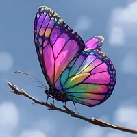 Rainbow Butterfly - Diamond Painting