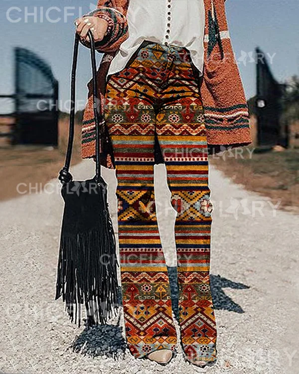 Women's Vintage Check Print Pants