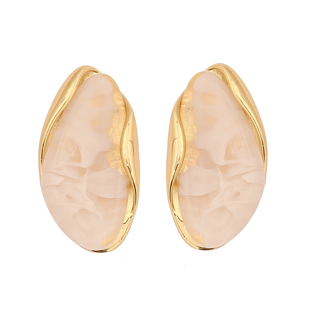 Maillard Coffee Color Geometric Earrings Retro Niche Earrings Simple Earrings For Women E600